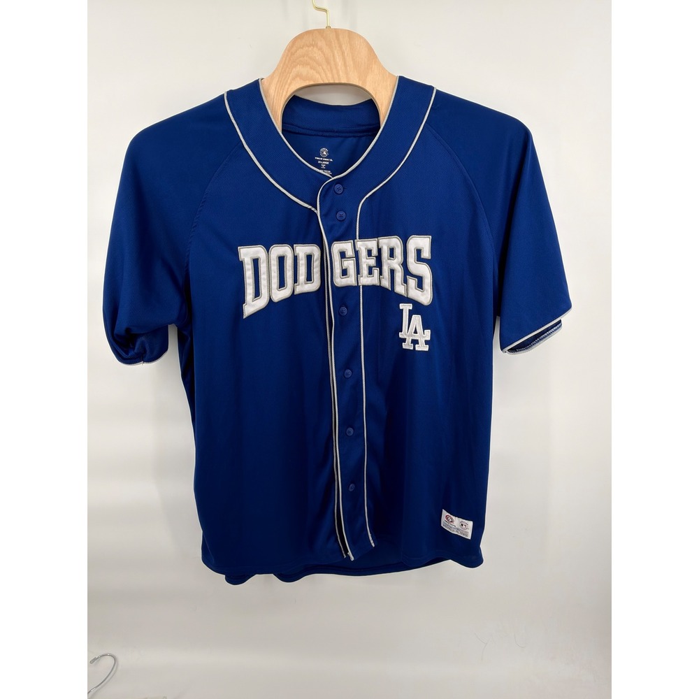 Los Angeles Dodgers‎ True Fan MLB Baseball Jersey Blue Short Sleeve Men's 2XL